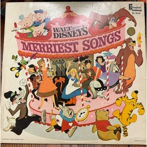 1968 Walt Disney Merriest Songs vinyl record